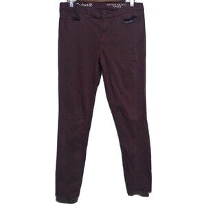Madewell Womens Skinny Skinny Ankle Low Rise Burgundy Jeans s 30 actual sz 31x27